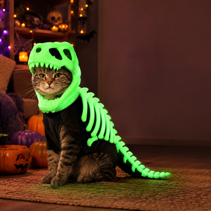 Dinosaur Skeleton Pet Headgear