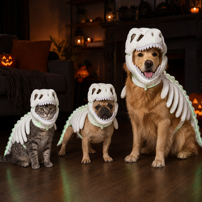 Dinosaur Skeleton Pet Headgear