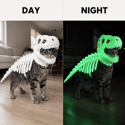 Dinosaur Skeleton Pet Headgear