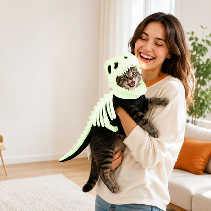 Dinosaur Skeleton Pet Headgear