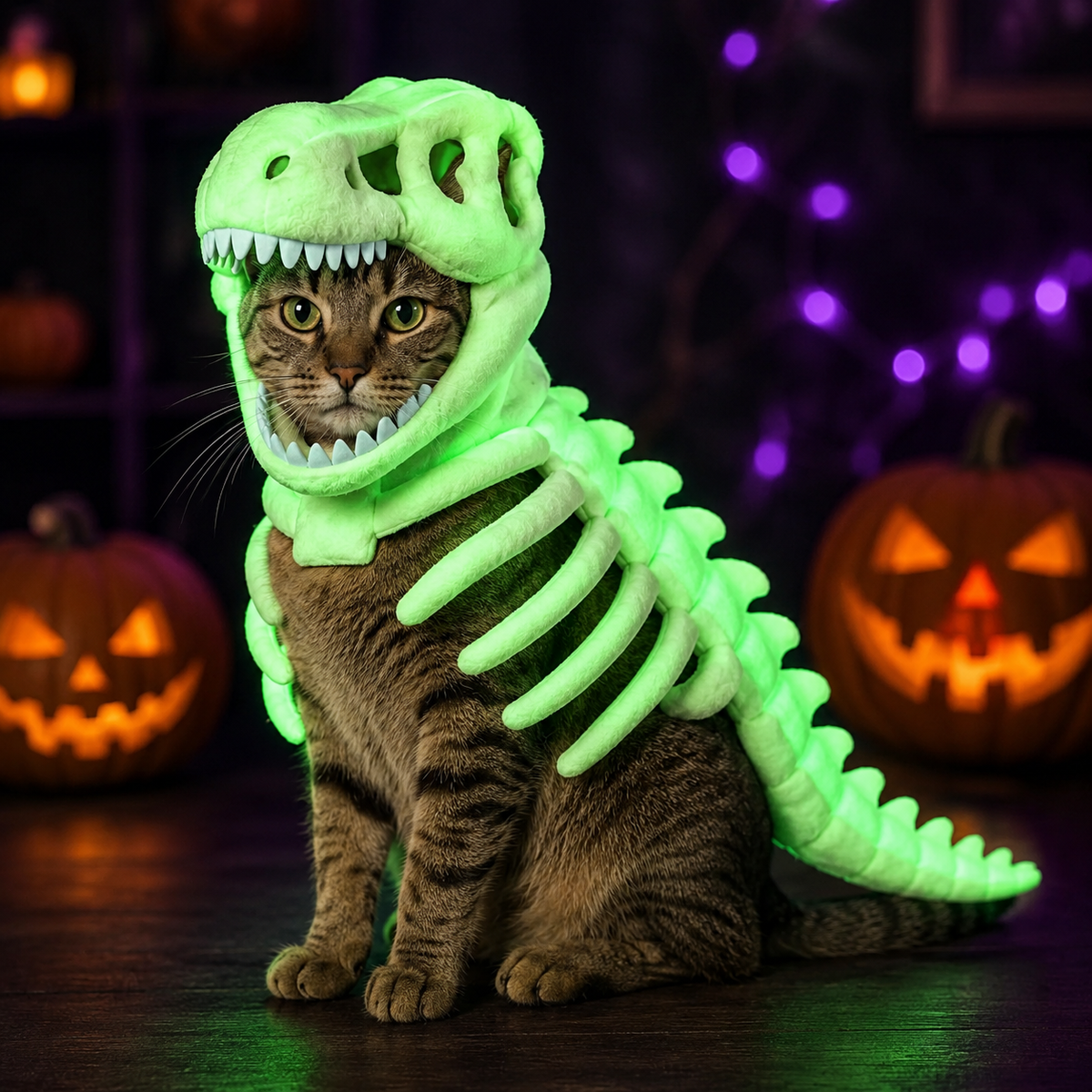 Dinosaur Skeleton Pet Headgear