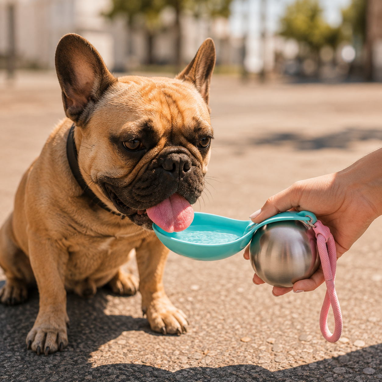 Pet Water Bottle With Bowl